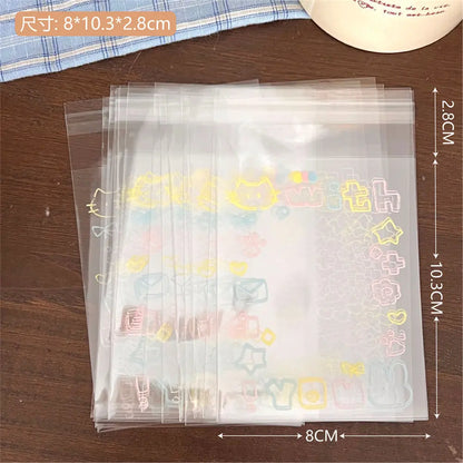 Bolsas OPP Autoadhesivas Graffiti Kitten – Bolsas de Embalaje Bonitas para Tarjetas, Regalos y Artículos Pequeños