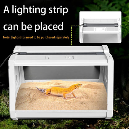 Mini Reptile Terrarium Habitat – Escape-Proof Ventilated Desktop Ecological Tank & Breeding Box for Geckos, Snakes, Frogs & Small Reptiles
