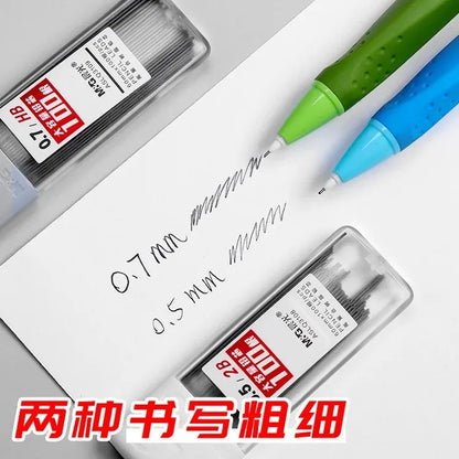 Mines de crayon mécanique 2B/HB – Recharges de graphite de 0,5 mm et 0,7 mm pour l'écriture, le dessin, l'esquisse, les fournitures scolaires et de bureau