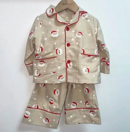 Cartoon Bear Kids Pajama Set – Soft Cotton Two-Piece Sleepwear for Boys & Girls, Comfortable Spring & Autumn Home Clothing