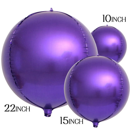 Globos metálicos redondos de aluminio 4D – Decoraciones para fiestas de cumpleaños, bodas y revelaciones de género en oro rosa y plata