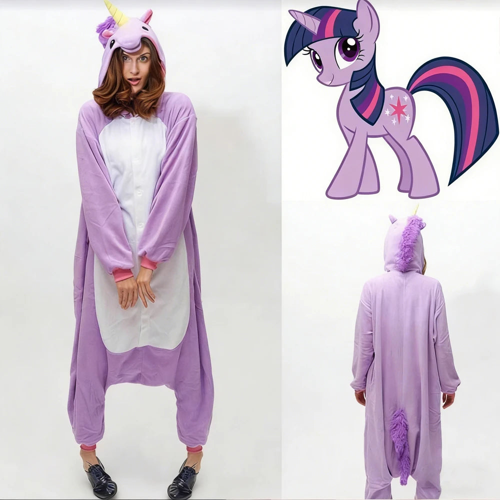 Cute Pig Animal Pajamas Onesie – Kawaii Cartoon Hoodie Jumpsuit, Soft Warm Cosplay Sleepwear for Home, Lounging & Parties