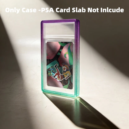 Étui de protection Bumper en TPU à paillettes – Housse de protection avec dos transparent pour cartes à collectionner PSA 35PT