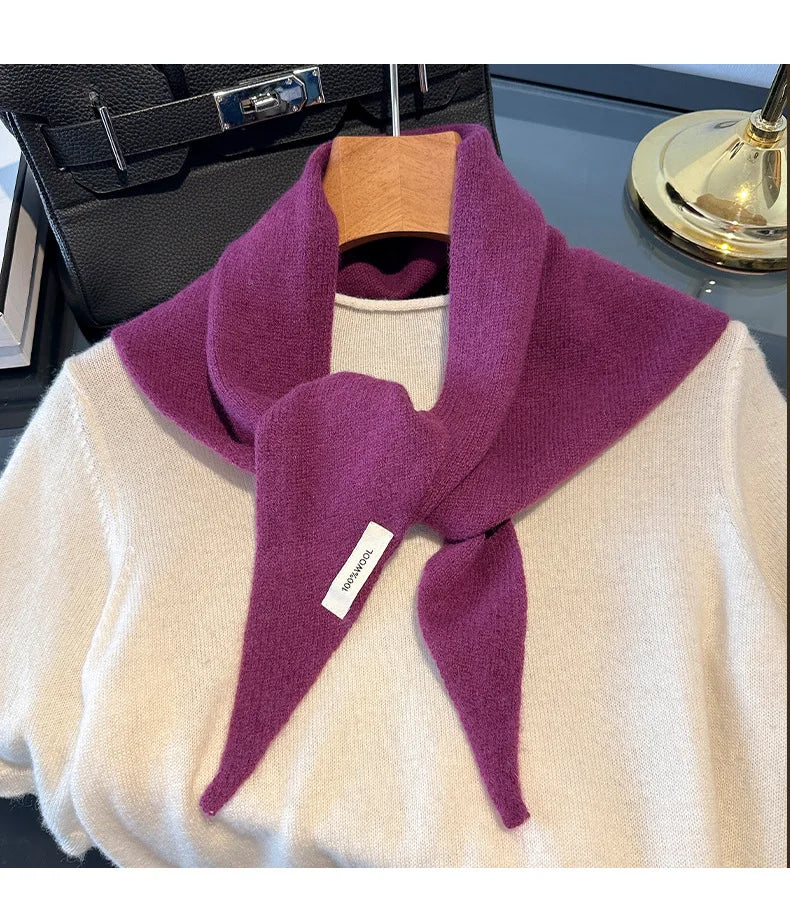 100% Wool Winter Scarf for Women Long Warm Cashmere Feel Shawl Wrap Solid Pashmina Hijab Head Scarf