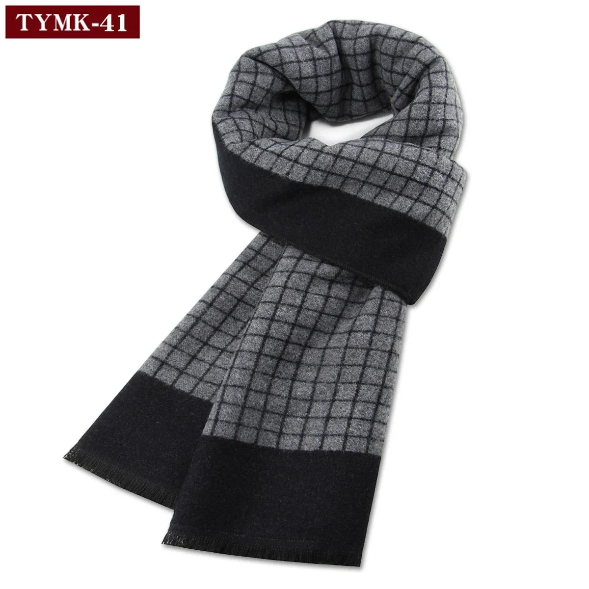 Écharpe d'hiver en imitation cachemire pour homme, douce à carreaux, chaude en mélange de laine, longue, châle, cache-col