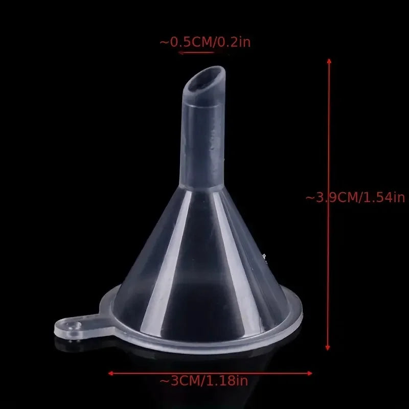 Lot de Mini Entonnoirs 5/10/20/30 pièces – Petits Entonnoirs de Transfert en Plastique pour Parfum, Huiles Essentielles, Épices, Poudre, Art du Sable, Bouteilles de Laboratoire & Projets de Bricolage