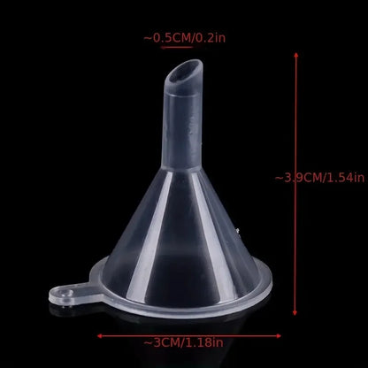 Lot de Mini Entonnoirs 5/10/20/30 pièces – Petits Entonnoirs de Transfert en Plastique pour Parfum, Huiles Essentielles, Épices, Poudre, Art du Sable, Bouteilles de Laboratoire & Projets de Bricolage