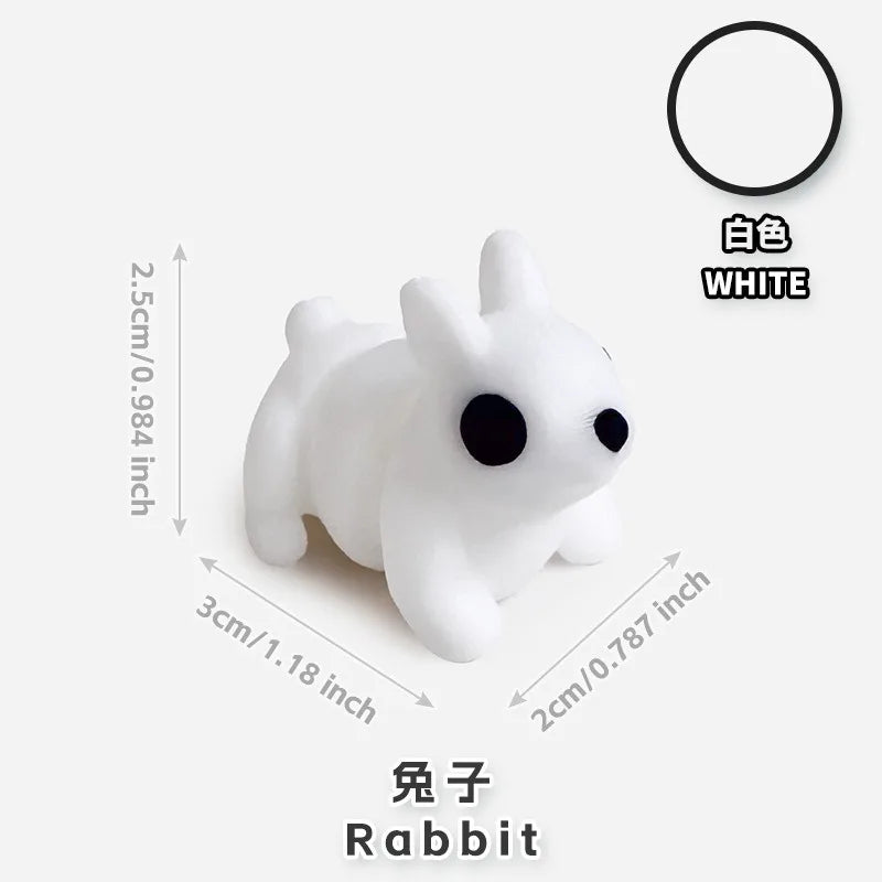 10/50 unidades de figuras de mini animales impresas en 3D – Modelos de simulación de dibujos animados móviles, juguetes coleccionables bonitos, decoración de escritorio y set de regalo de cumpleaños