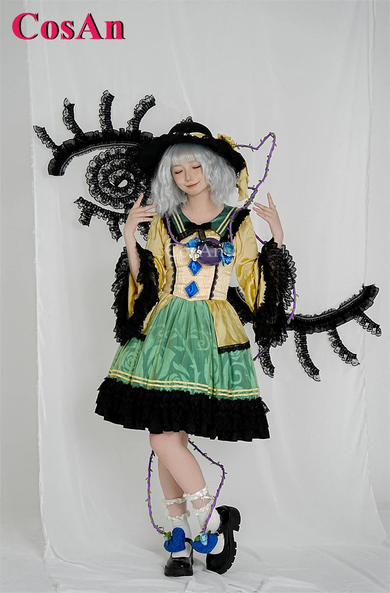 Touhou Project Komeiji Koishi Cosplay Costume Dress – Elegant Sweet Formal Outfit for Game Cosplay, Party, Halloween & Roleplay Wear