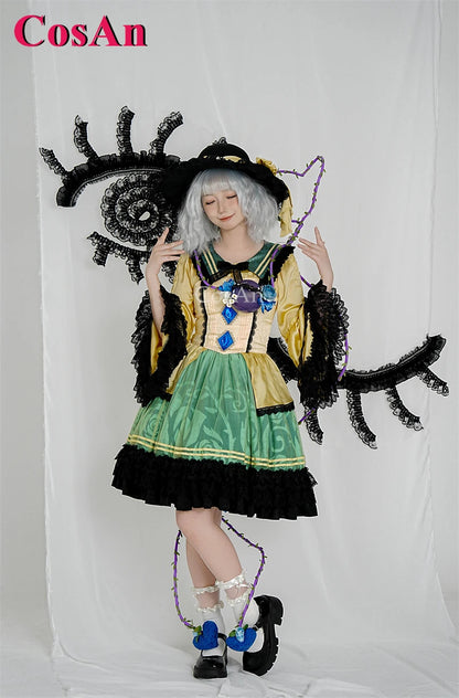 Touhou Project Komeiji Koishi Cosplay Costume Dress – Elegant Sweet Formal Outfit for Game Cosplay, Party, Halloween & Roleplay Wear