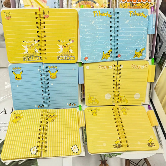 Cuaderno Pokémon Pikachu – Bonito diario en espiral con dibujos animados para la escuela y la oficina (cuaderno portátil)