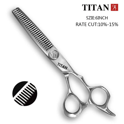 Titan 6 Inch Professional Hair Scissors – Barber Hair Cutting Shears for Salon & Hairdressing Tools | Stainless Steel Styling Scissor
