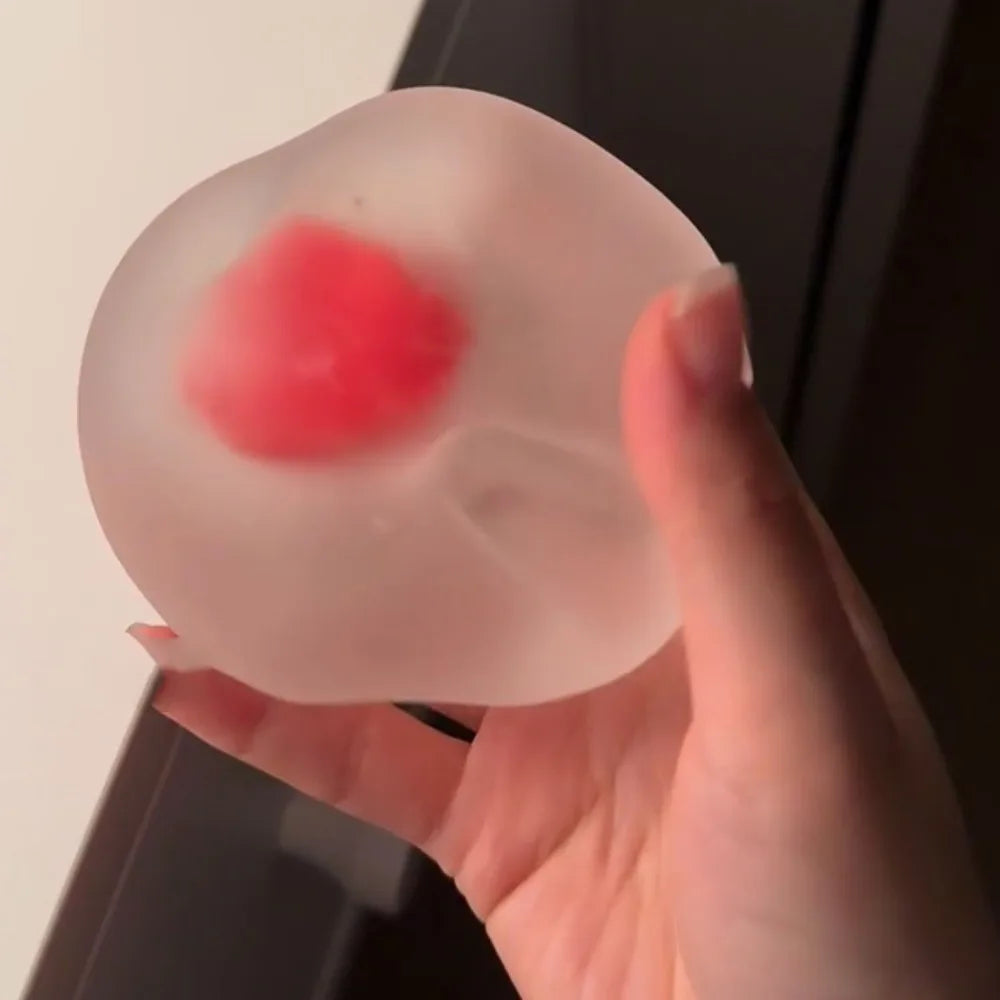 Blue Coconut Oil Squishy Ball – Soft Transparent Quick-Rebound Squeeze Toy, Slow Rising Stress Relief Maltose Squishy Fidget Toy