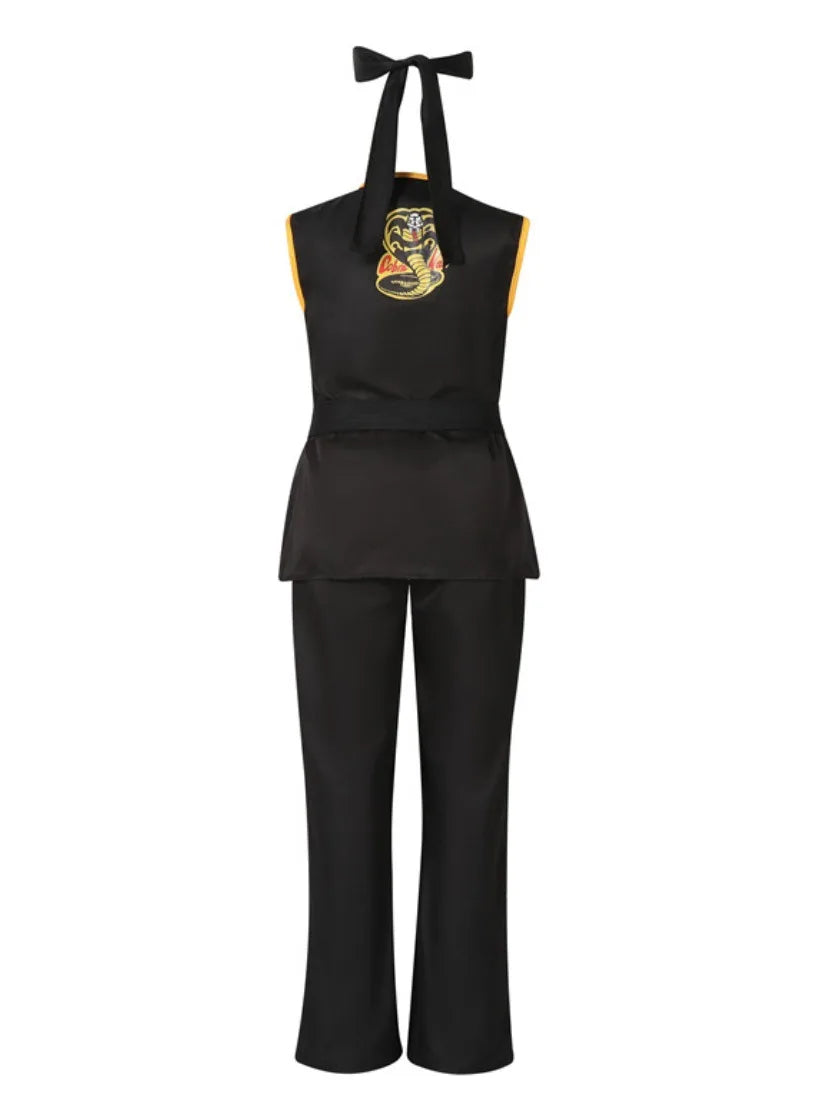 The Karate Kid Cobra Kai Cosplay Costume – Martial Arts Kimono Uniform with Headband, Taekwondo Training & Halloween Party Outfit