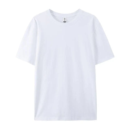 Women’s 100% Cotton Solid T-Shirt Summer Casual Sporty Loose Short Sleeve O-Neck Tee White Black
