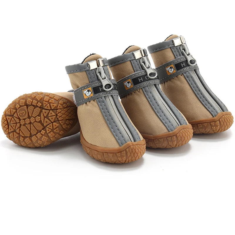 Bottes pour chien à semelles antidérapantes – Chaussures de protection des pattes chaudes et respirantes pour la marche et la randonnée en extérieur