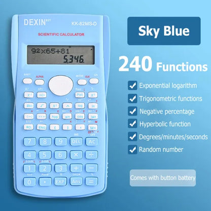 Portable Scientific Calculator – Dual-Row Display Multifunction Calculator for School, Office & Everyday Use