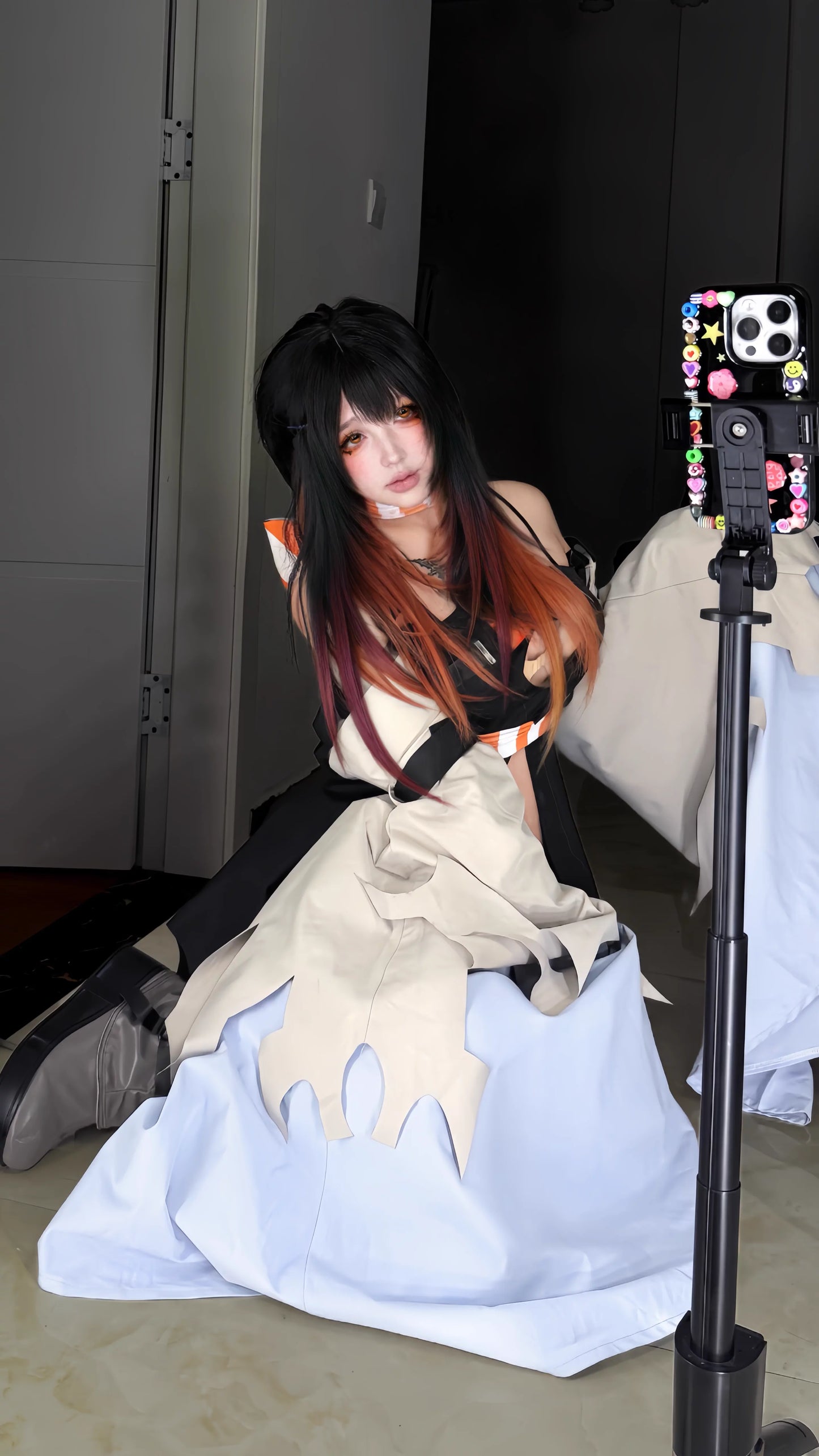 Comic & Anime Ghost Amor Amor Cosplay Costume | Game & Anime Exhibition Outfit | Comic Con Cosplay Suit