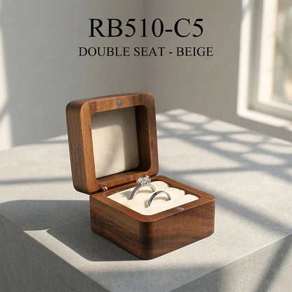 Personalized Wooden Jewelry Box with Custom Engraving for Rings, Earrings, Bracelets, Wedding Proposals & Gift Packaging