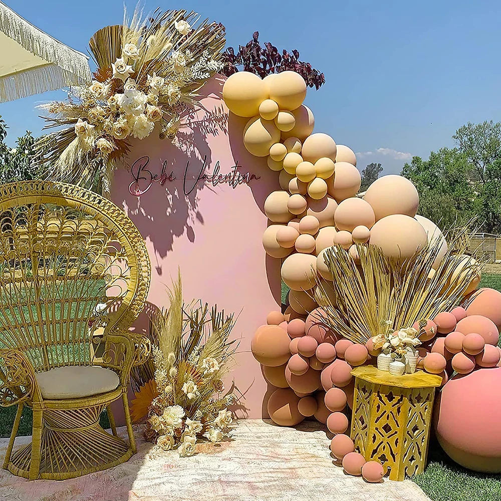 Retro Latex Balloons – 5/10/12/18 Inch White, Sand, Pink, Coffee & Sage Green Balloons for Birthday, Baby Shower & Wedding Decor