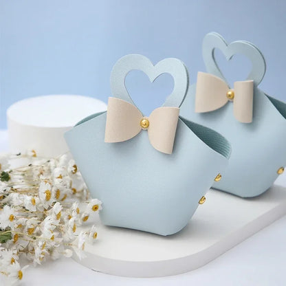 20PCS Bolsas de Regalo de Cuero con Cinta de Lazo – Mini Bolsos para Recuerdos de Bodas, Navidad, Dulces, Regalos y Empaque de Lujo para Fiestas