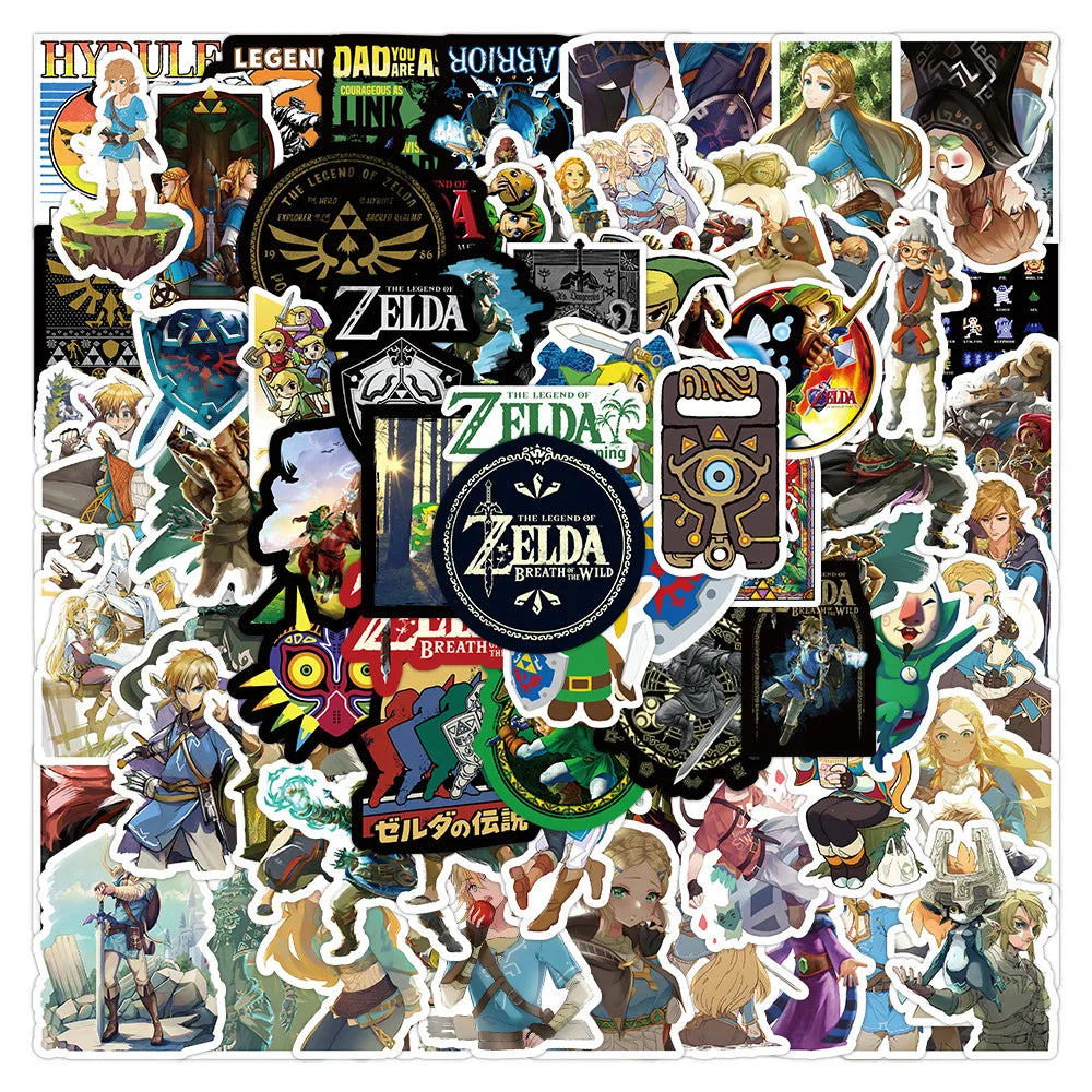 200pcs The Legend of Zelda Graffiti Stickers – Waterproof Decoration Set for Phone, Skateboard & Luggage