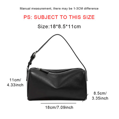 Bolso bandolera retro de cuero dividido de los 90 para mujer – Mini bolso de hombro de lujo 2026, bolso de moda de gamuza de piel de vaca suave con correa de un solo hombro para estilo casual y vintage