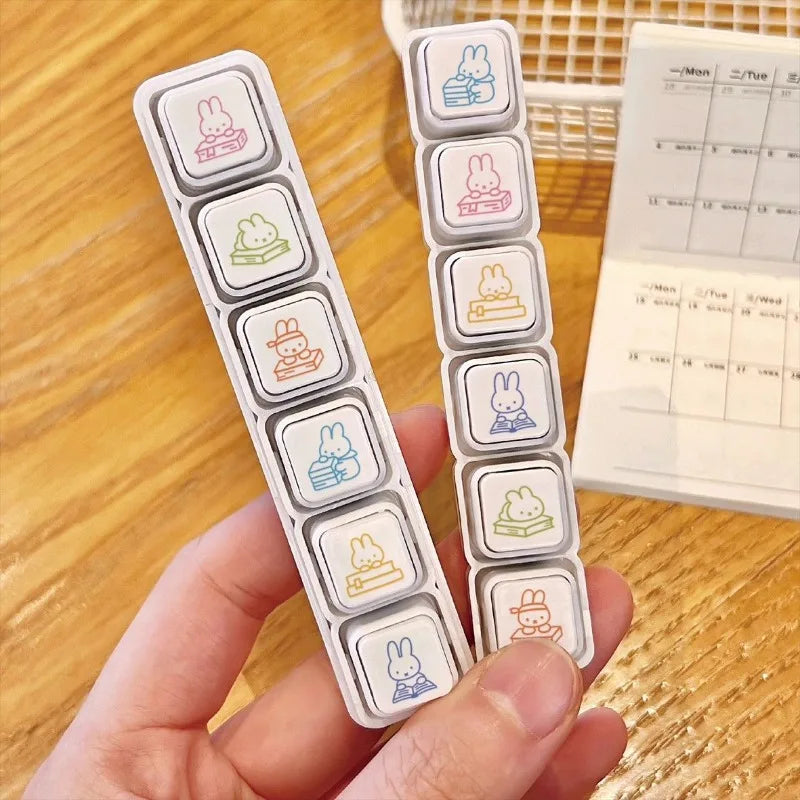 New Miffy Seal – High Color Value Cartoon Rabbit Printing Creative Removable DIY Hand Account Punch Card Decoration