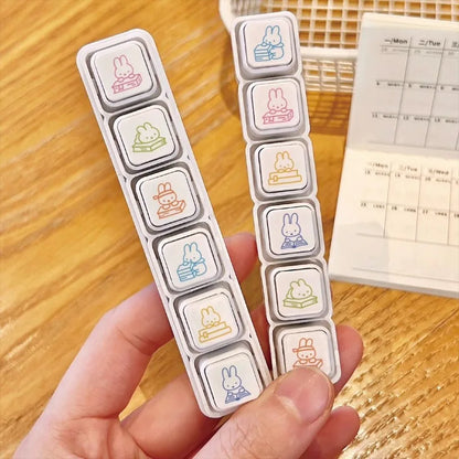 New Miffy Seal – High Color Value Cartoon Rabbit Printing Creative Removable DIY Hand Account Punch Card Decoration