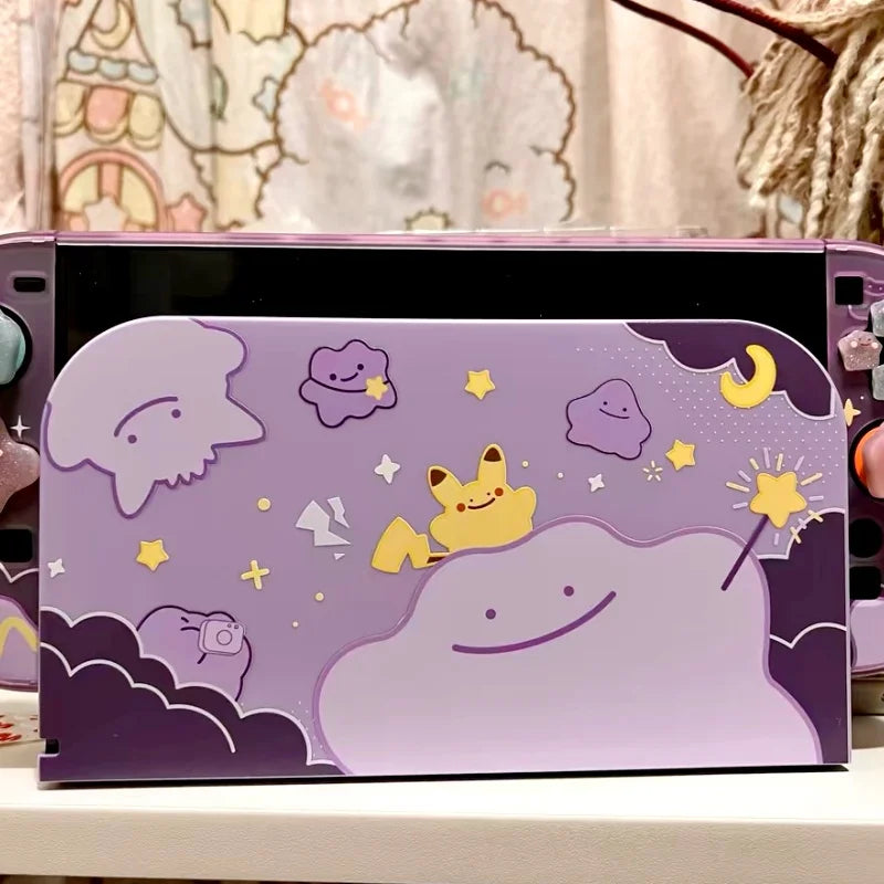 Funda protectora para Pokémon Switch 2 – Carcasa rígida mate de Ditto para accesorios de consola portátil Joy-Con de NS2