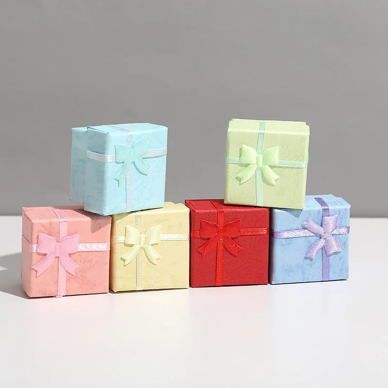 12PCS Fashion Jewelry Gift Boxes – Multi-Color Earring & Ring Packaging Boxes | Elegant Jewelry Holder for Gifts, Retail & Wholesale