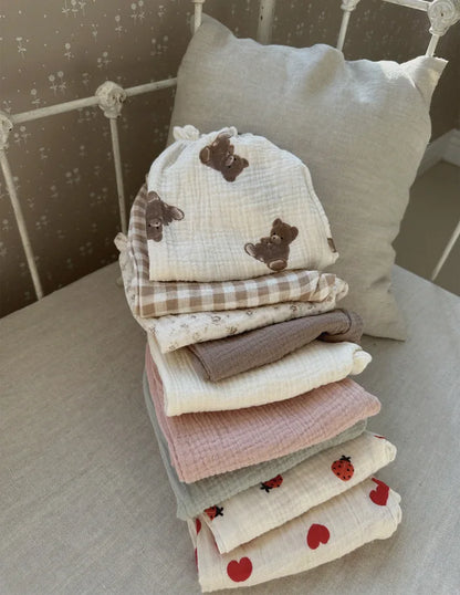 Pantalones de Bebé de Algodón Orgánico – Pantalones Suaves de Muselina Estampados para Recién Nacidos y Niños Pequeños, Parte de Abajo Informal y Adorable para Usar en Primavera, Verano, Otoño e Invierno