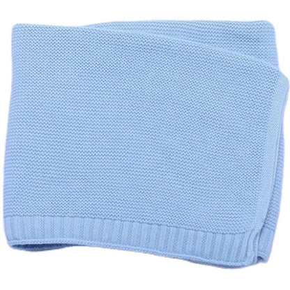 Personalized Baby Knitted Blanket – Custom Name Cotton Newborn Wrap for Winter Warmth & Comfort