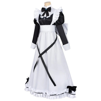 Death Game Maid Cosplay Costume – Ghost Maid Aoi Outfit | Anime Lolita-Style Dress with Hat Set (Women)