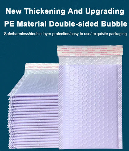 Lot de 50 enveloppes à bulles violettes – Enveloppes matelassées auto-adhésives pour un emballage, un envoi et des commandes e-commerce sécurisés