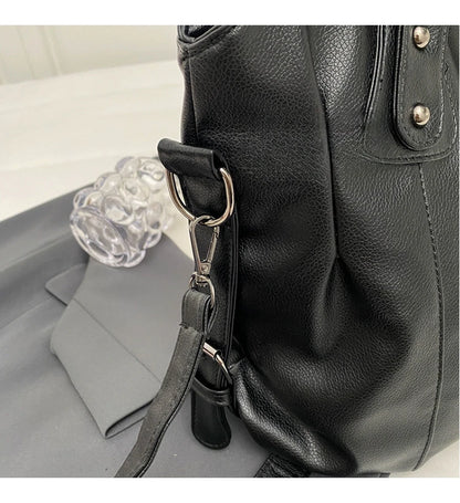 Women’s PU Leather Shoulder Bag – 2026 Fashion Handbag with Soft Interior Compartment, Contrast Color Design, Zipper Closure, Stylish Everyday Purse for Work, Travel & Casual Use