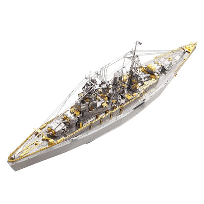 Piececool Kit de Modelo de Acorazado de Metal 3D – HMS Hood y Richelieu, Rompecabezas de Ensamblaje, Juguete Educativo para Adolescentes y Coleccionistas