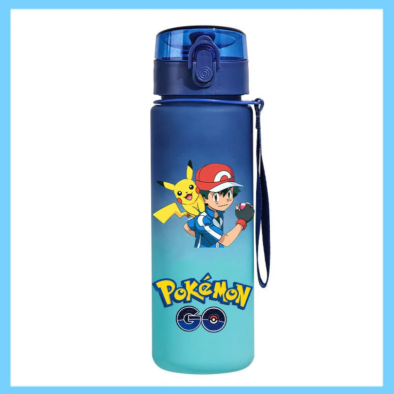 Pokémon 650ml Sports Water Bottle – Pikachu & Eevee Direct Drink Anti-Drip Cup