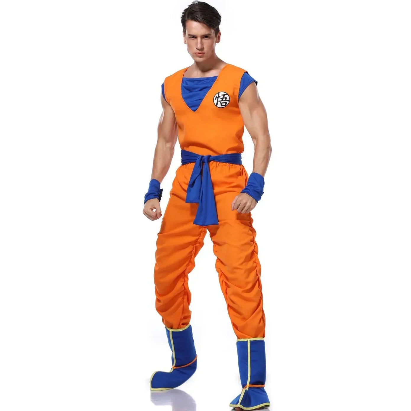 Orange Superhero Cosplay Costume for Adults – Anime Halloween Roleplay Masquerade Outfit