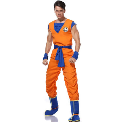 Orange Superhero Cosplay Costume for Adults – Anime Halloween Roleplay Masquerade Outfit