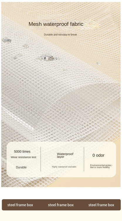 Transparent PVC Storage Box – Waterproof Underwear Organizer Basket with Solid Steel Frame for Home, Bedroom & Dormitory Organization