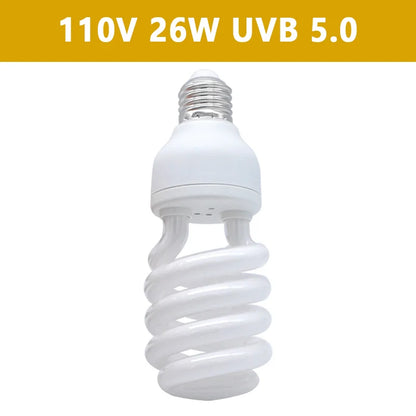 UVB 5.0/10.0 Reptile Heat Lamp Bulb – 13W/26W Energy-Saving UVB Lighting for Terrariums, Turtles, Lizards & Snakes