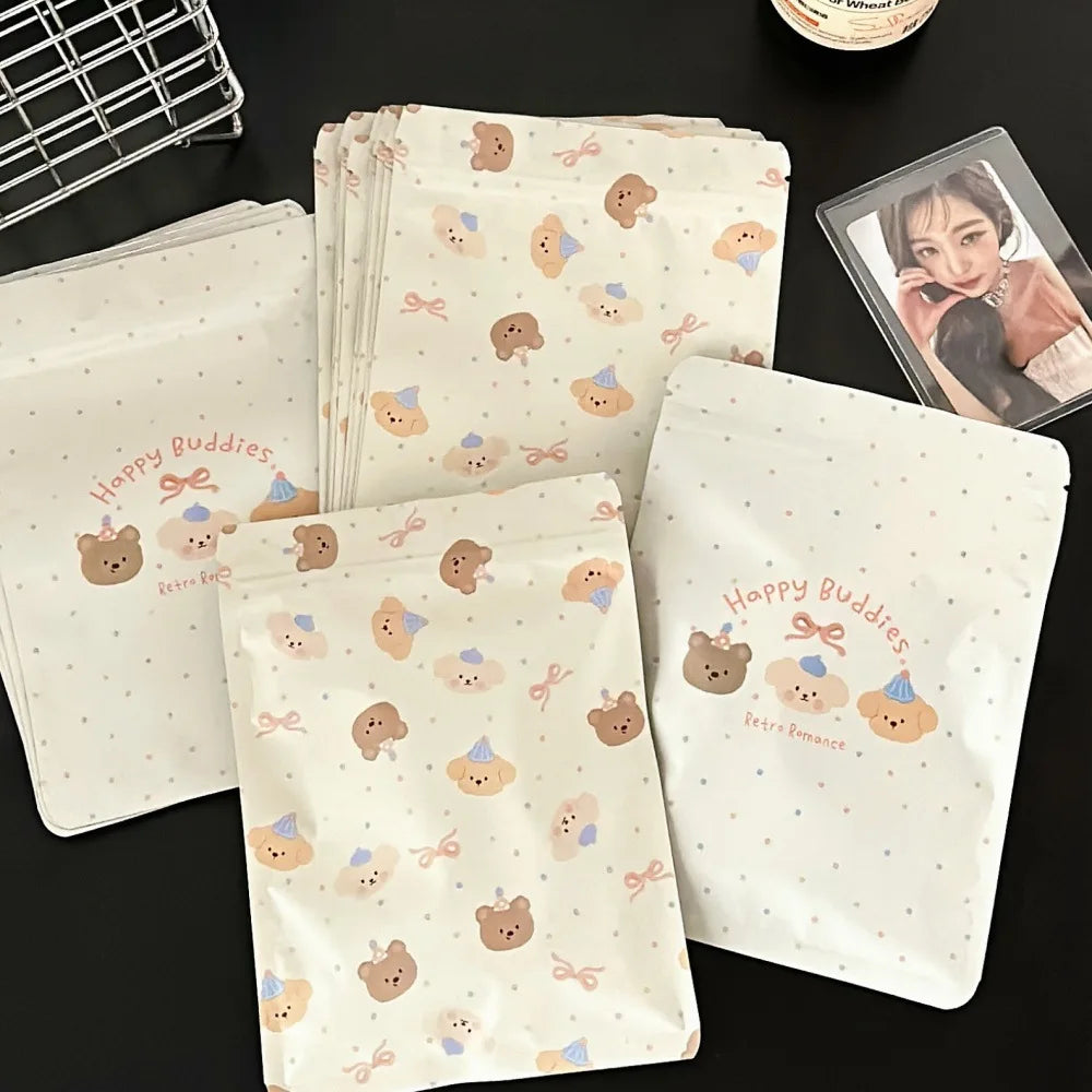 20PCS Cute Bear Self-Sealing Gift Bags for Candy, Cookies, Treats & Holiday Gift Packaging