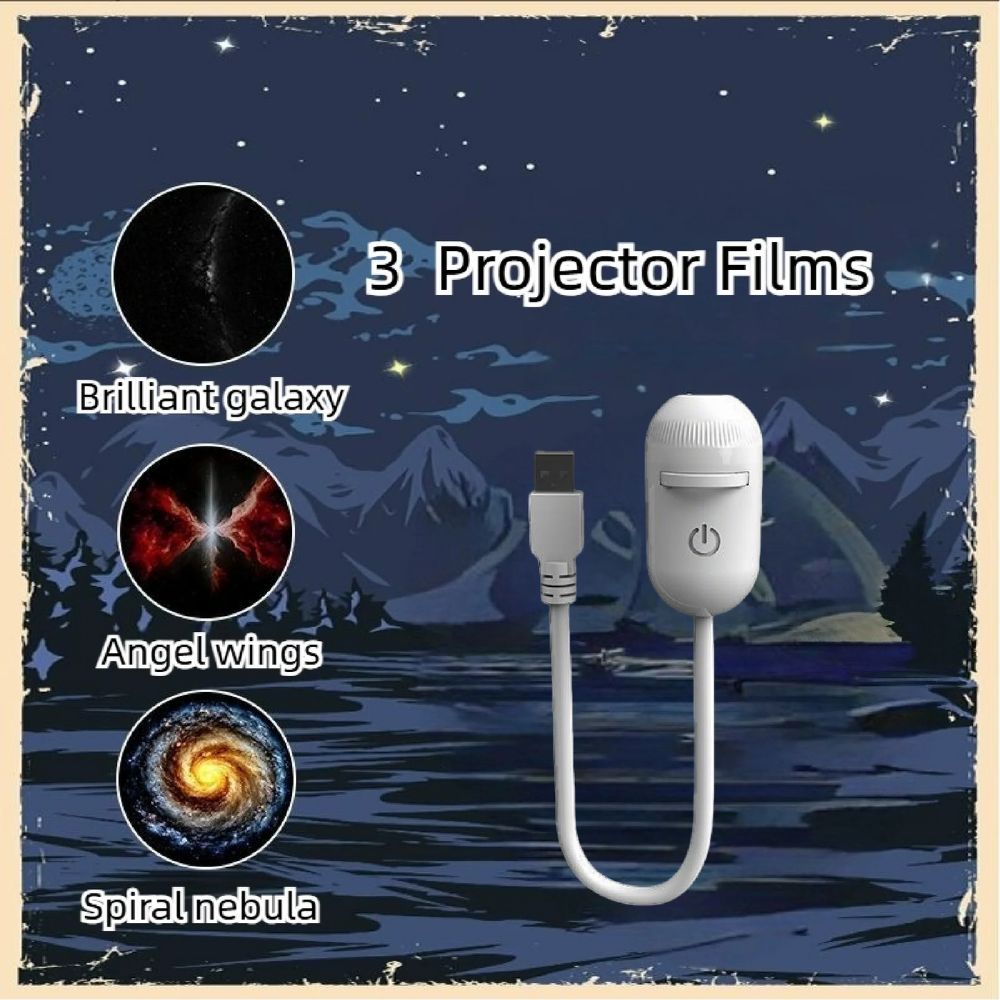 2-in-1 Galaxy Star Projector Night Light – Mini Starry Sky Ambient Lamp for Bedroom, Sleep & Home Decoration