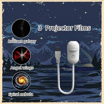 2-in-1 Galaxy Star Projector Night Light – Mini Starry Sky Ambient Lamp for Bedroom, Sleep & Home Decoration