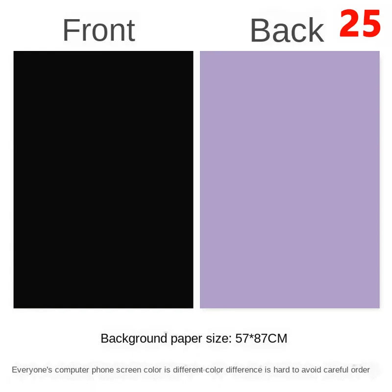 Tablero de fondo fotográfico de doble cara 57 × 87 cm – Fondo de color liso para fotografía de producto y recién nacido