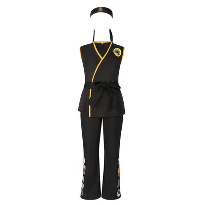 The Karate Kid Cobra Kai Cosplay Costume – Martial Arts Kimono Uniform with Headband, Taekwondo Training & Halloween Party Outfit