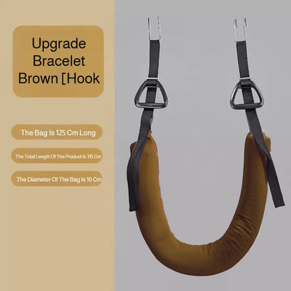 Cinturón de tracción lumbar – Cinturón de apoyo para estiramiento espinal doméstico para relajación de cintura, estiramiento de espalda y ejercicio de descompresión en barra horizontal