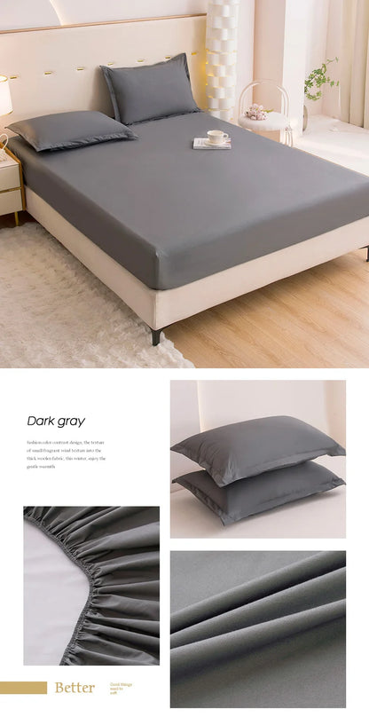 Waterproof Fitted Mattress Protector – Elastic Bed Sheet Cover for Single, Double, Queen & King Beds