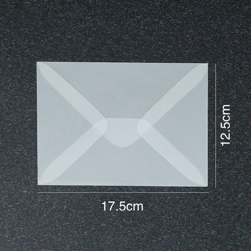 Lot de 50 enveloppes vierges translucides pour invitations, cartes postales, cartes de mariage, courriers professionnels et cartes cadeaux